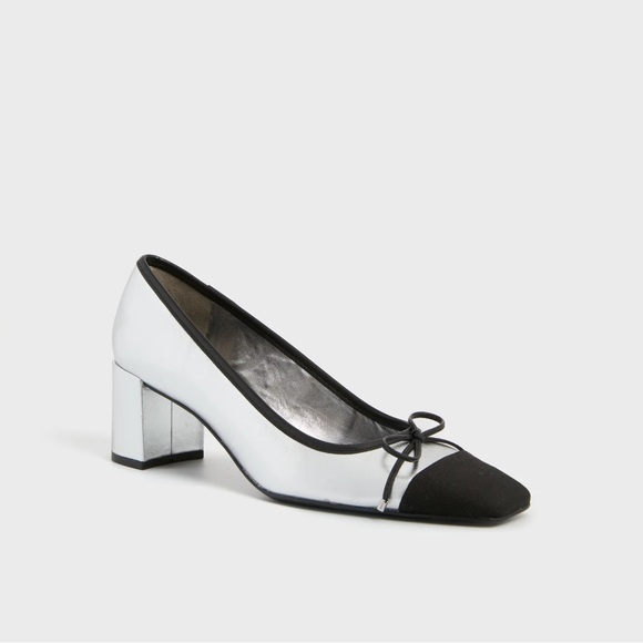 SCHUTZ Silver Arissa Block Casual Heels - Picture 2 of 7